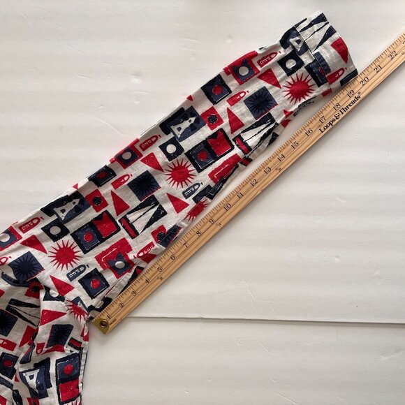 Women's PFG Columbia Linen Cotton Button-Up Long Sleeve Small Nautical A… - Picture 8 of 14